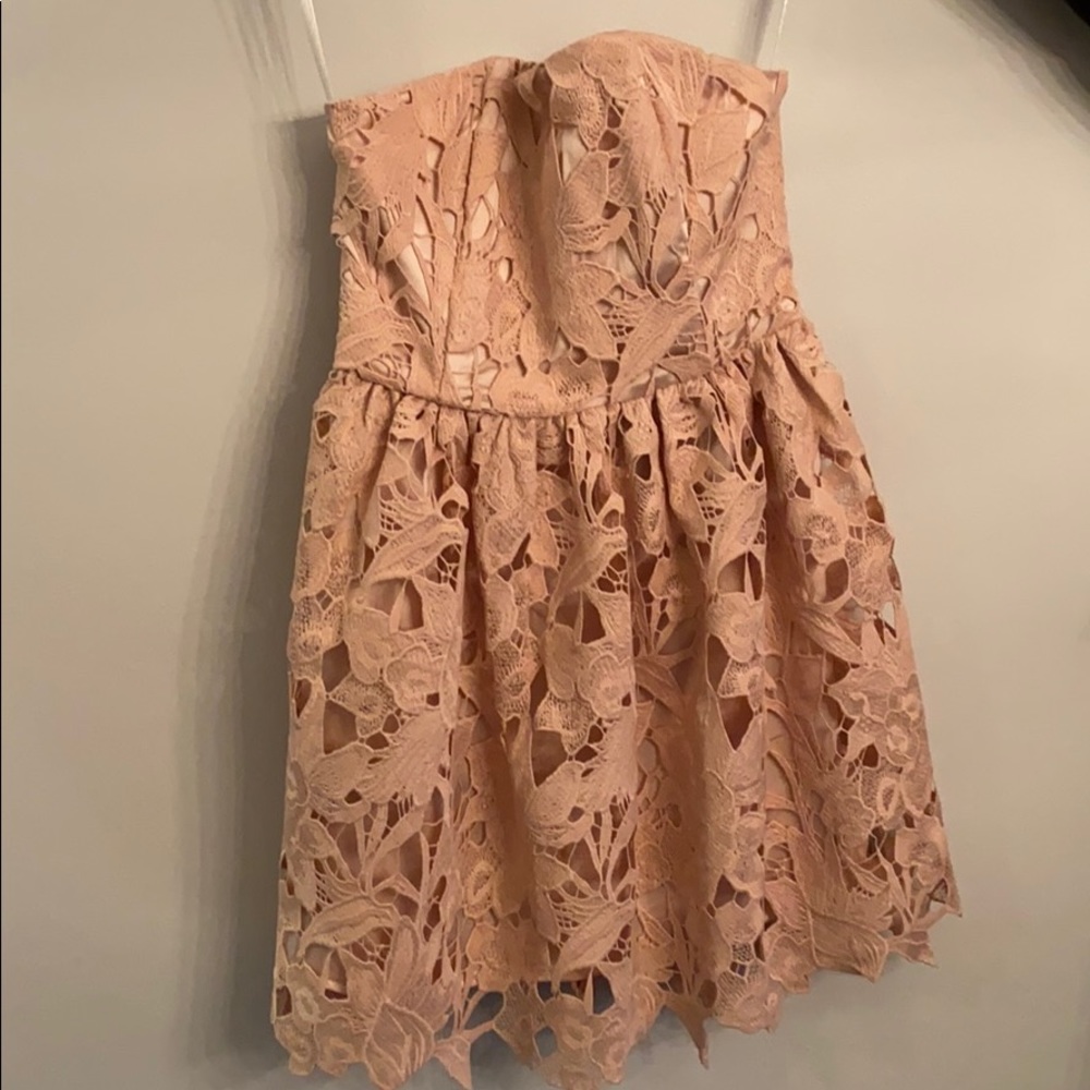 Strapless Michael Costello Revolve Dress